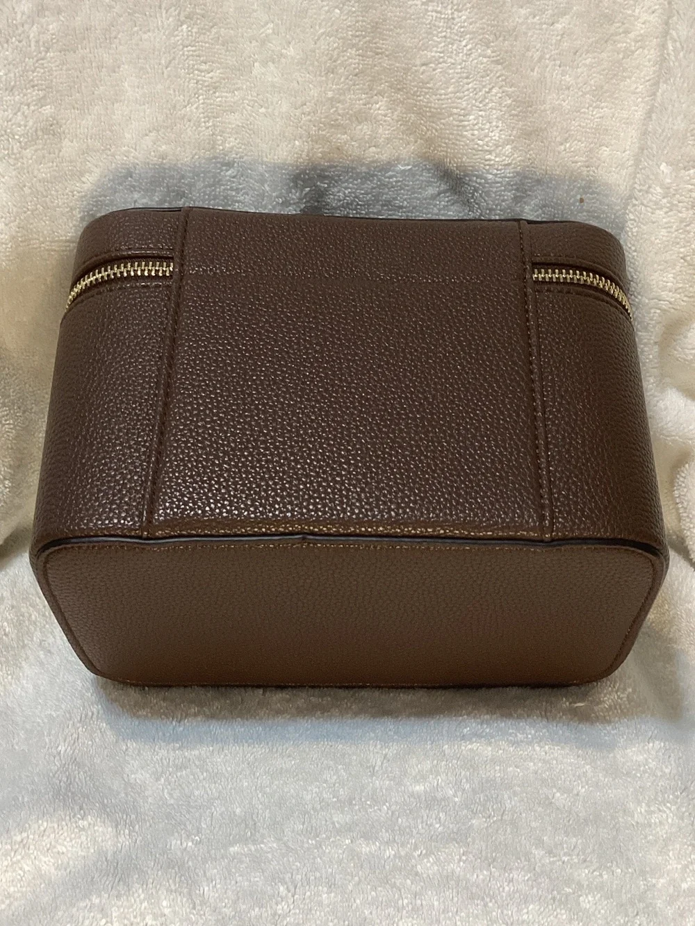 Classic Brown Women’s Vanity Case Bag - Gold Hardware